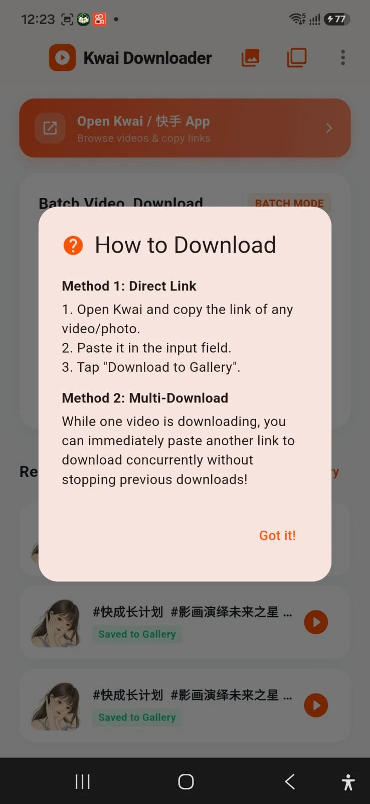 Kwai Video Downloader:For Kwai screenshot